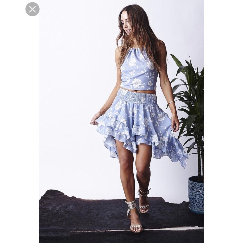 Lavender Floral Skirt